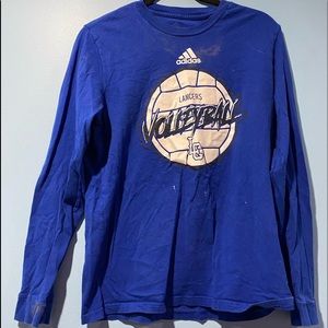 Navy Blue Long Sleeve Adidas Cotton Shirt